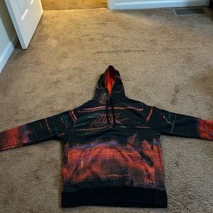Nike Black and Red Hoodie